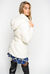 Glossy duvet coat with belt