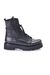 Leather and studs platform combat boots