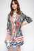 Cardigan in lana e cachemire jacquard disegno zebra