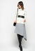 Midi-length knitted skirt
