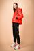 Short glossy effect quilted jacket