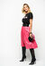 Pleated skirt in laminated georgette