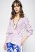 Blouse with regimental print