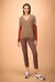 Maglia a V punto pannocchia con cut-out