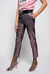 Pantaloni in twill di viscosa e lurex