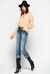 Boyfriend jeans in stiff denim