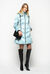 Long duvet coat in technical satin