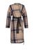 Cappotto check con frange