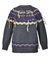 Maglia jacquard con frange tricot
