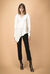 Blusa in crêpe de chine di seta asimmetrica