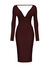 Plunge neck knit dress