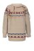 Maglia jacquard con frange tricot