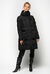 Long technical quilted coat