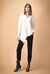Blusa in crêpe de chine di seta asimmetrica