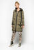 Long technical quilted coat