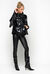 Quilted coat with fringe