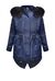 Parka in raso tecnico con ricami