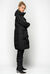 Long technical quilted coat