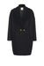 Cappotto in panno con revers a coste