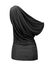 Top asimmetrico in jersey lucido