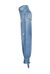 Mom-fit jeans with ankle strap effect