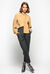 Blouse with sash collar