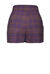 Shorts con stampa check in lana stretch