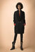 Cappotto in panno con revers a coste