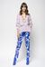Blouse with regimental print