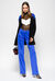 Cardigan in cotone con spalle in pizzo