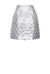 Quilted metallic mini skirt