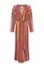 Maxi cardigan in jersey rachel di viscosa a righe multicolor