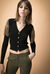 Cardigan in lana con frange e dettaglio lurex