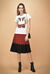 T-shirt stampata con strass