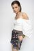 Blusa cold shoulders in jersey vintage