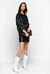 Leather-look dress with fringe