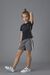 T-shirt in jersey con stampa strass