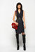 Belted pinstripe dress