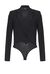 Giacca body in poly crêpe