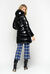 Glossy quilted coat