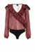 Red animal pattern bodysuit