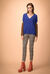Maglia a V punto pannocchia con cut-out