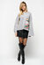 Leather look mini skirt