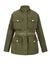 Parka in gabardina di misto cotone effetto used