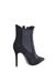 Leather and rhinestone ankle boots
