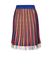 Gonna a righe multicolor con frange