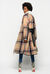 Cappotto check con frange