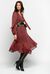 Red animal pattern jacquard dress