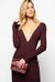Plunge neck knit dress
