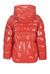 Short glossy effect quilted jacket